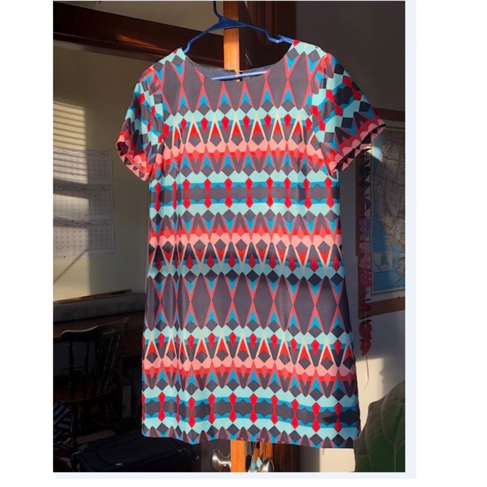 J.Crew Geometric Printed Short Sleeve Dress